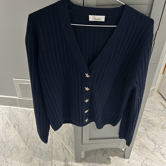 PRINCESS GOES HOLLYWOOD Navy cardigan - Picture 10 of 12
